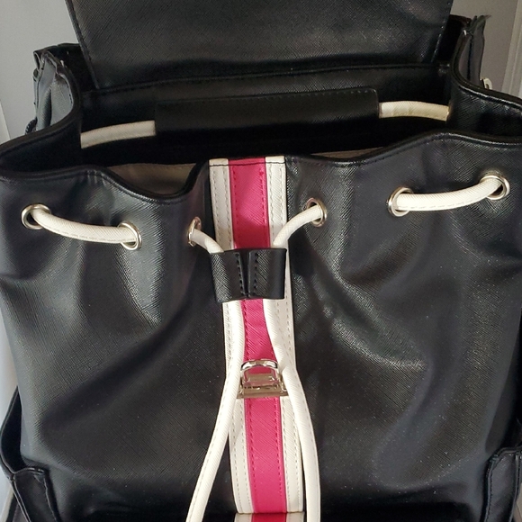 Court Couture Hampton Striped Black & Pink Women's Tennis Backpack - Picture 6 of 9